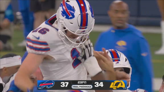 Tyler Bass conecta el FG del triunfo para Buffalo