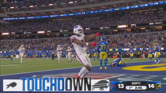 Josh Allen encuentra a Keon Coleman para el TD