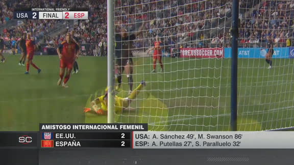 ¡Estados Unidos rescata el empate en partido de alarido ante España! | Resumen