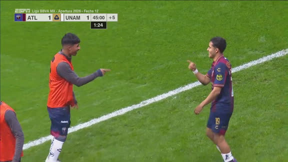 ¡Los Potros empatan el partido antes del medio tiempo! | Atlante 1-1 Pumas