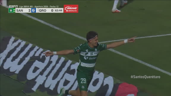 ¡El Santos está goleando al Querétaro! | Santos 3 Querétaro 0