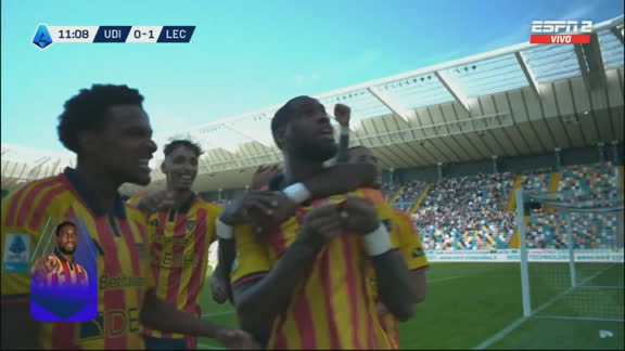 ¡Gaspar ganó en las alturas y gritó el 1-0 del Lecce ante Udinese!