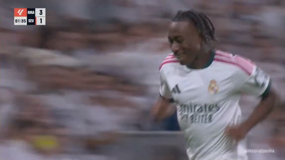 ¡Diomande mete un bombazo desde fuera del área y abre 4-1 para el Real Madrid!
