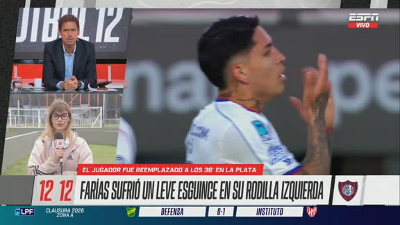 Respira San Lorenzo: Farías tiene una lesión leve en la rodilla