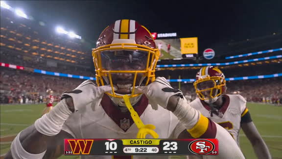 Commanders se acerca en el marcador con TD de Daniels