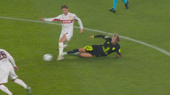 Hjulmand fue muy fuerte y vio la roja contra Stuttgart