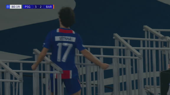 ¡Pecho, derechazo y golazo! Vitinha puso el 3-2 del PSG