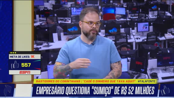Empresário questiona sumiço de R$ 52 milhões do Corinthians em meio a atrasos a credores; VEJA