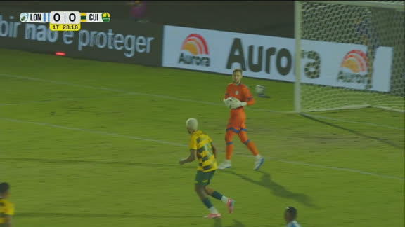 DEFESAÇA DO LUAN RIBEIRO! Goleiro do 
Londrina defende cabeçada na cara do gol de Calebe e evita o gol do Cuiabá