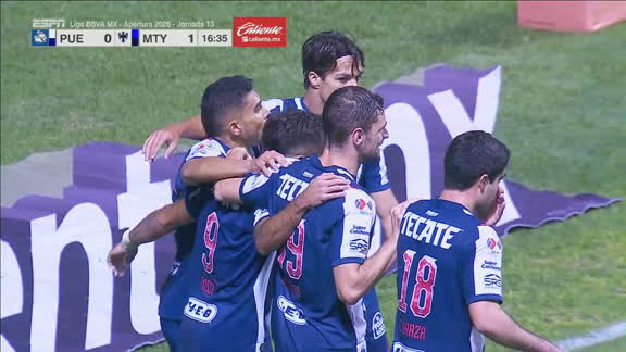 ¡La raya pega primero y ya lo gana! | Puebla 0 Monterrey 1