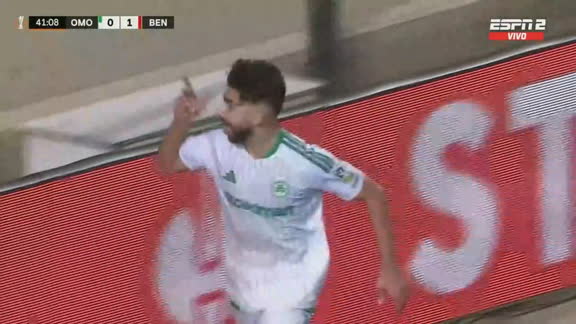 Llegó el empate del Omonia: Kakoullis estampó el 1-1 ante el Benfica en la Europa League