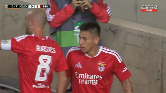¡Diablito Echeverri sorprendió a toda la defensa y anotó el 1-0 ante el Omonia!
