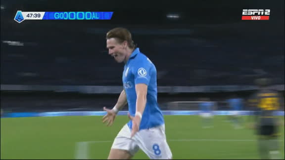 ¡Gol del Napoli! McTominay y el 2-0 ante Roma