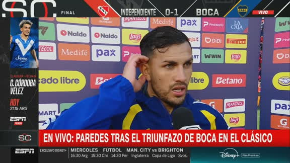 Paredes: "Montero nos salvó otra vez"