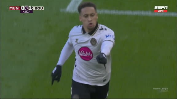 5 minutos furiosos del Bournemouth: Tavernier puso el 2-0 ante el United