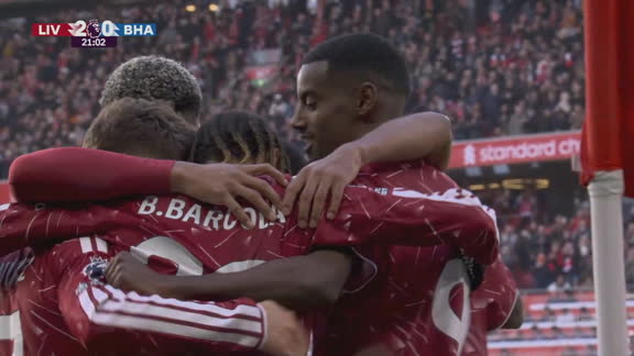 Sencillez y eficacia: Isak aumentó la ventaja de Liverpool ante Brighton