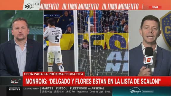 Lionel Scaloni piensa en convocar a Delgado y Flores