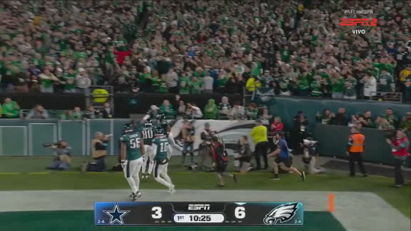 Touchdown dos Eagles! Barkley passa por toda defesa dos Cowboys e vai para a endzone