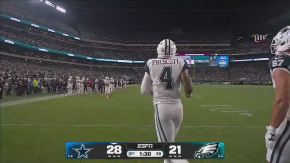 Dak Prescott lanzó un arcoiris para el TD de CeeDee Lamb
