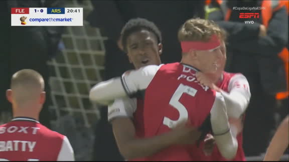 Gol do Fleetwood Town! Loupalo-Bi surpreende Arsenal na Copa da Liga Inglesa e abre o placar