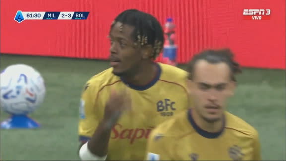 Partidazo de locos en San Siro: Mbangula marcó el 3-2 ante el Milan