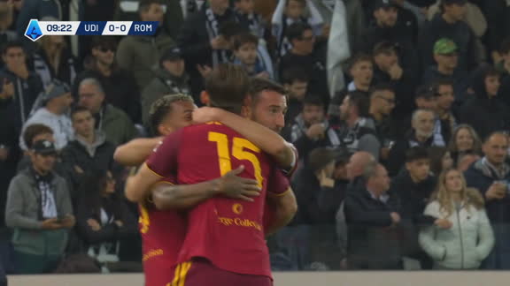 ¡Impresionante cabeza de Cristante para el 1-0 ante Udinese!