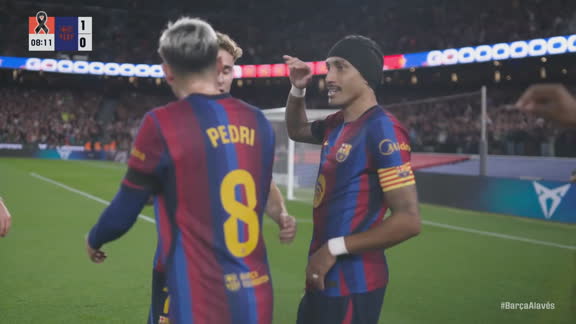 ¡Raphinha puso en ventaja a Barcelona ante Alavés!
