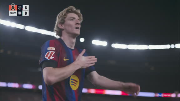 ¡Anthony Gordon sella la goleada con el sexto del Barça!