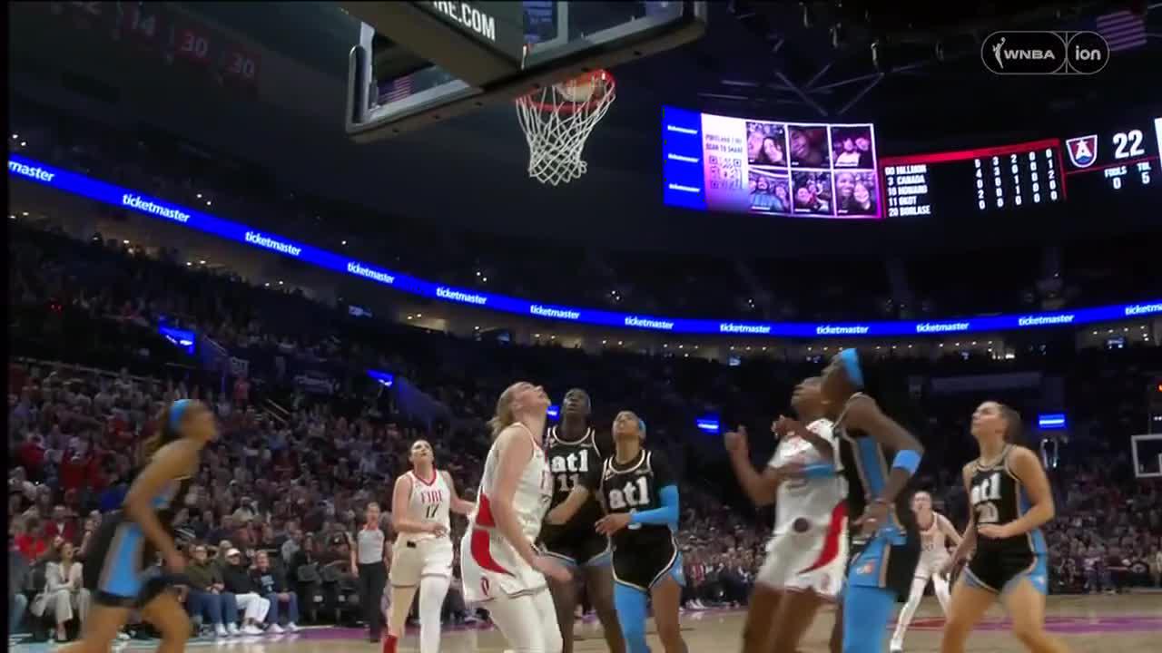 Holly Winterburn knocks down the shot