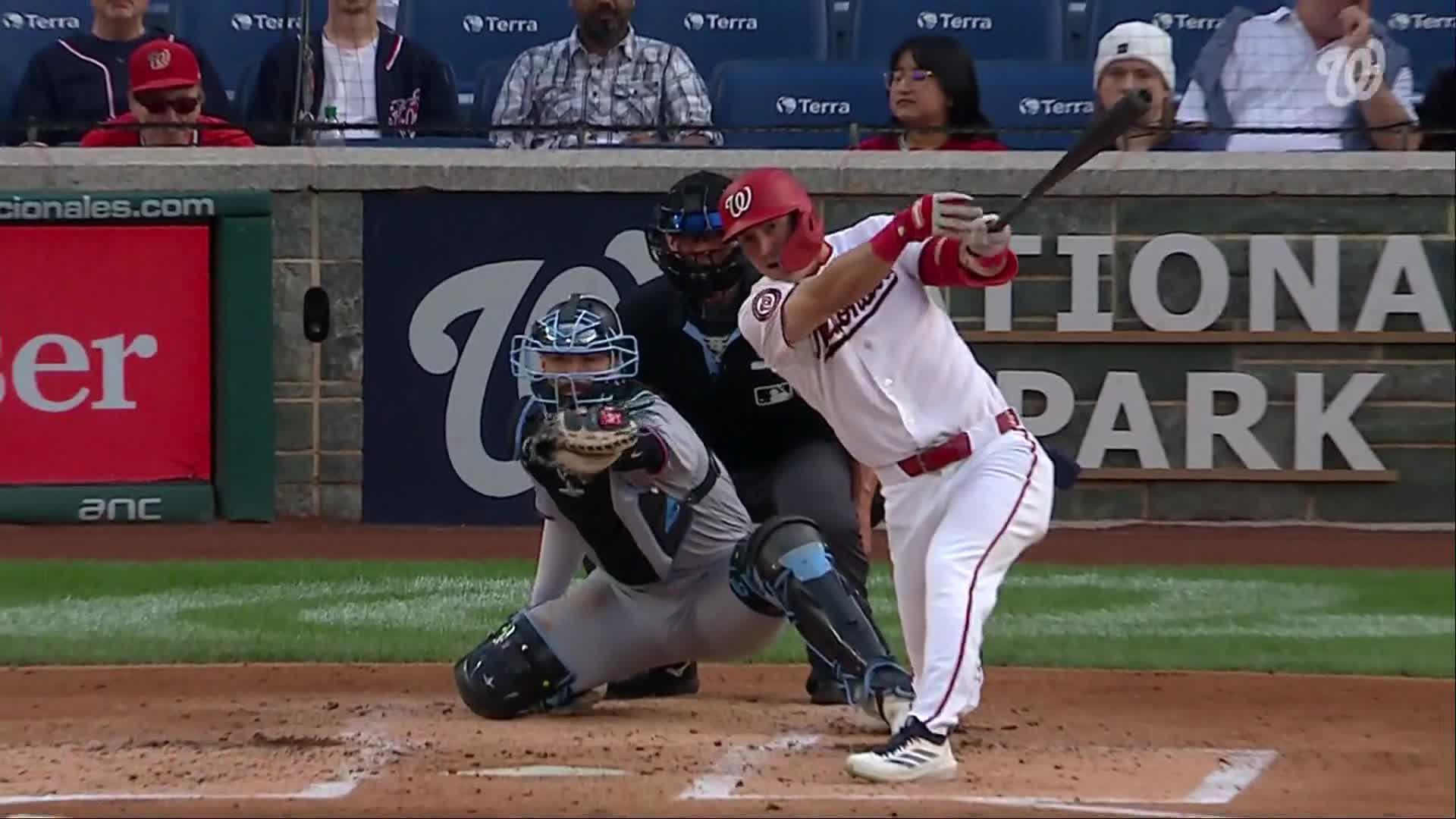 Jacob Young smashes a home run