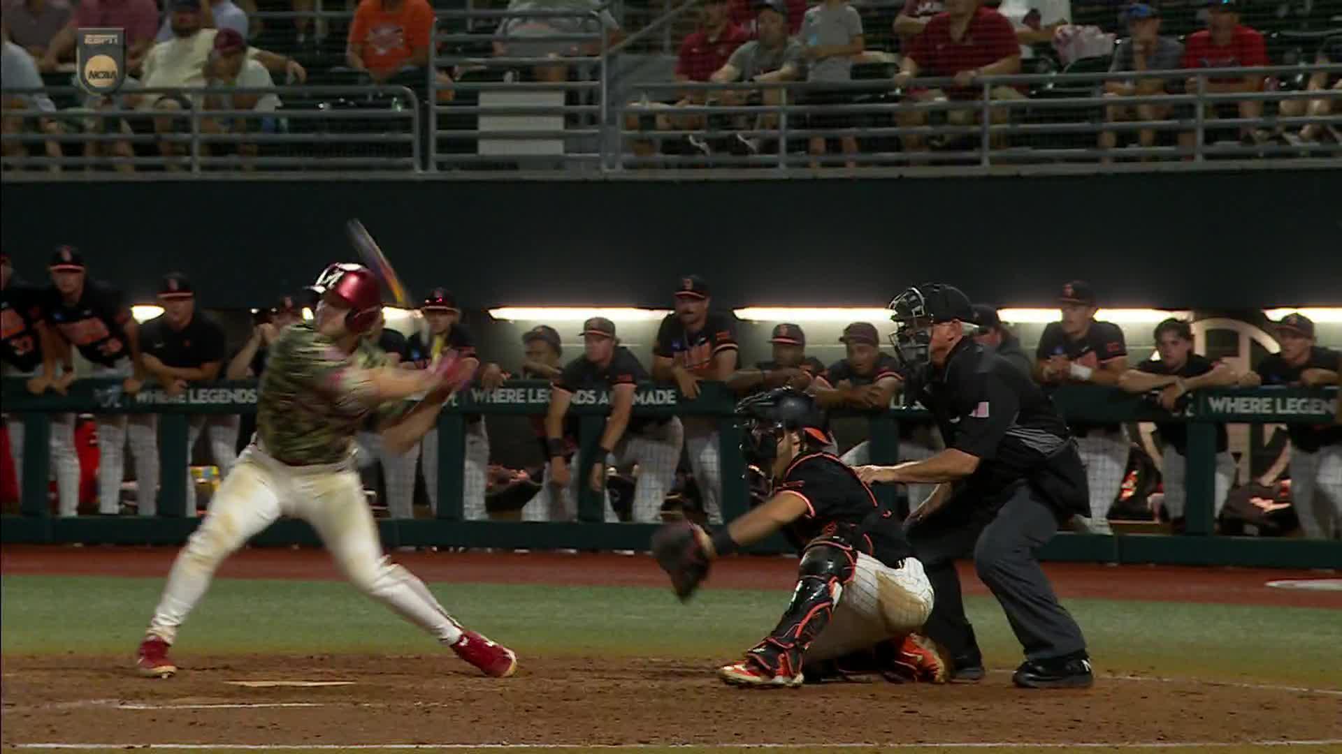 Brady Neal cranks a 3-run go-ahead HR in extras to win it for Alabama