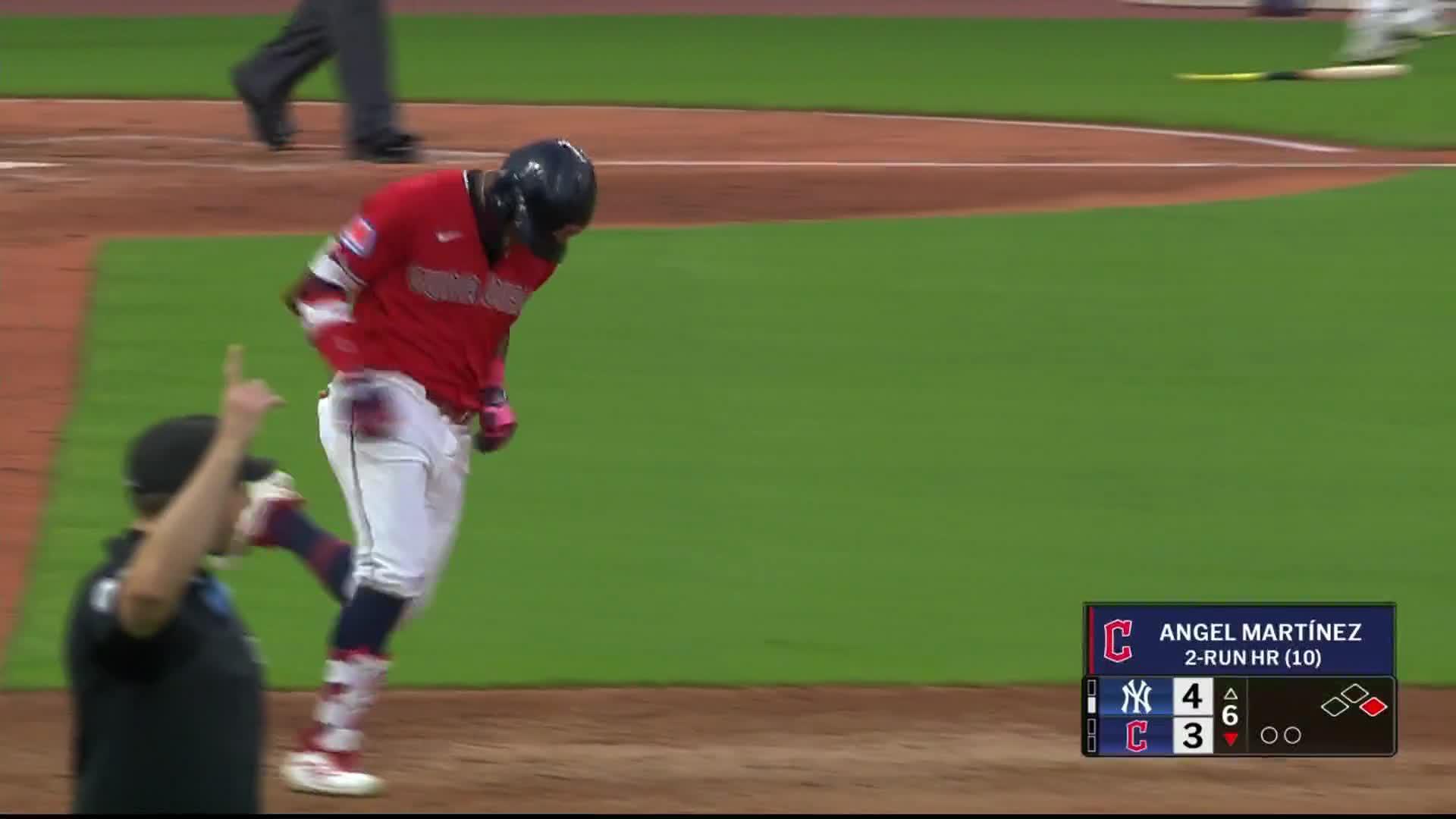 Angel Martinez smashes a home run