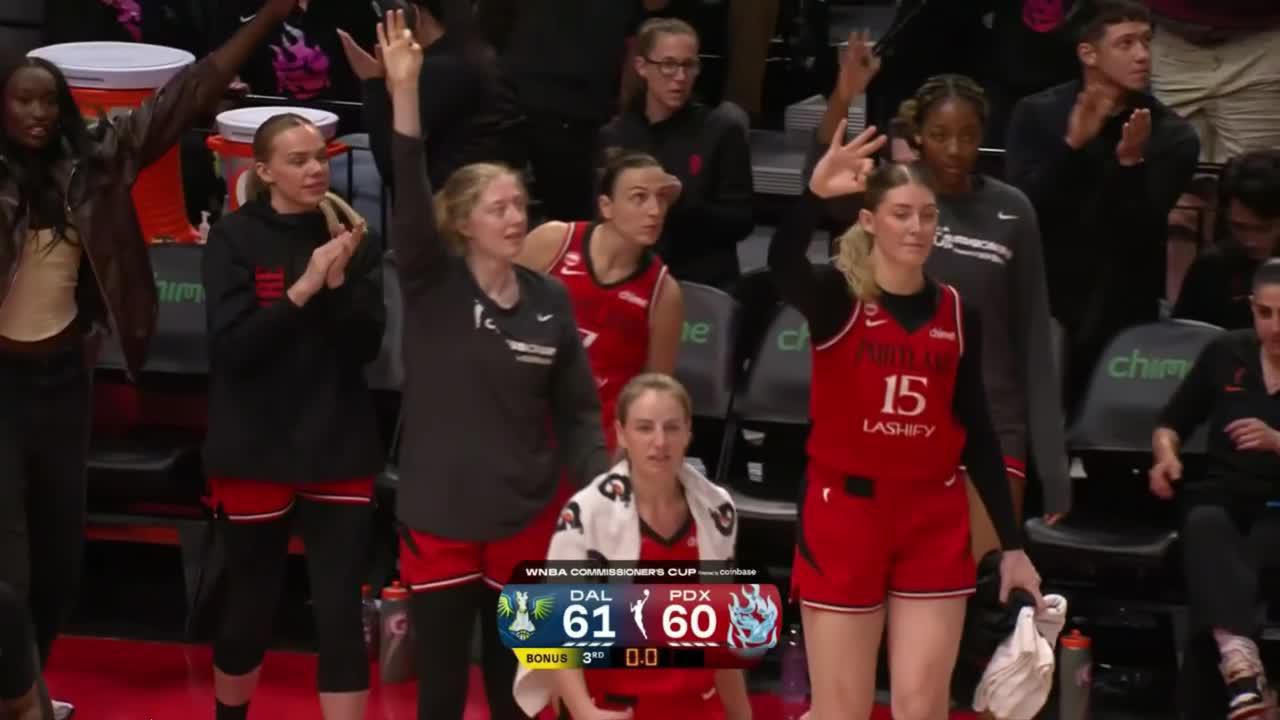 Bridget Carleton with the last basket of the period
