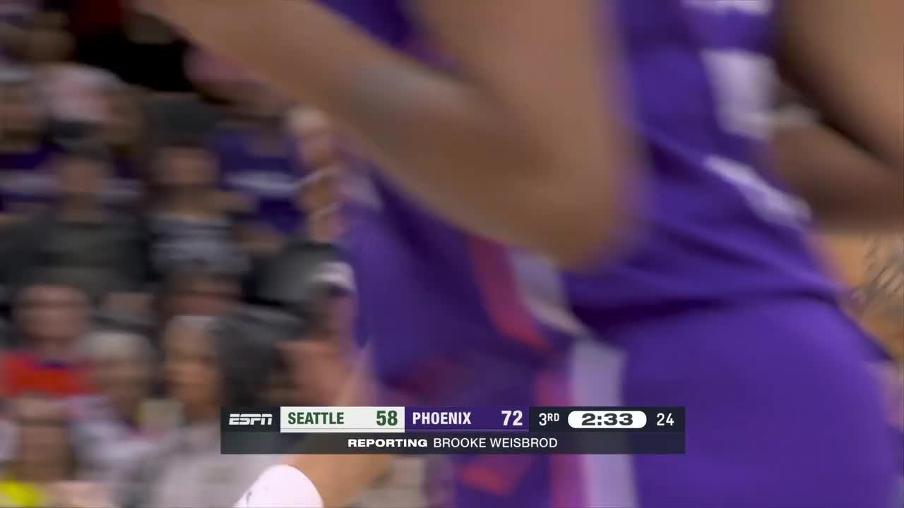 Natisha Hiedeman sinks it from downtown