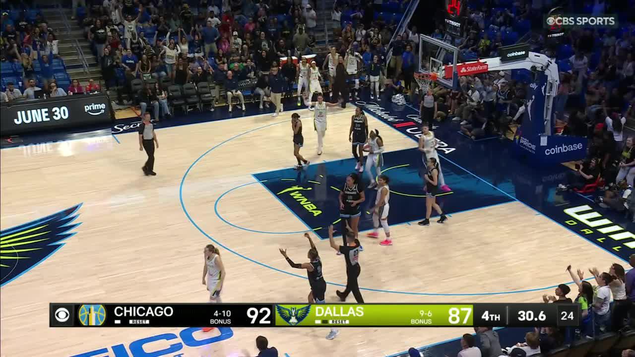 Paige Bueckers drills the trey