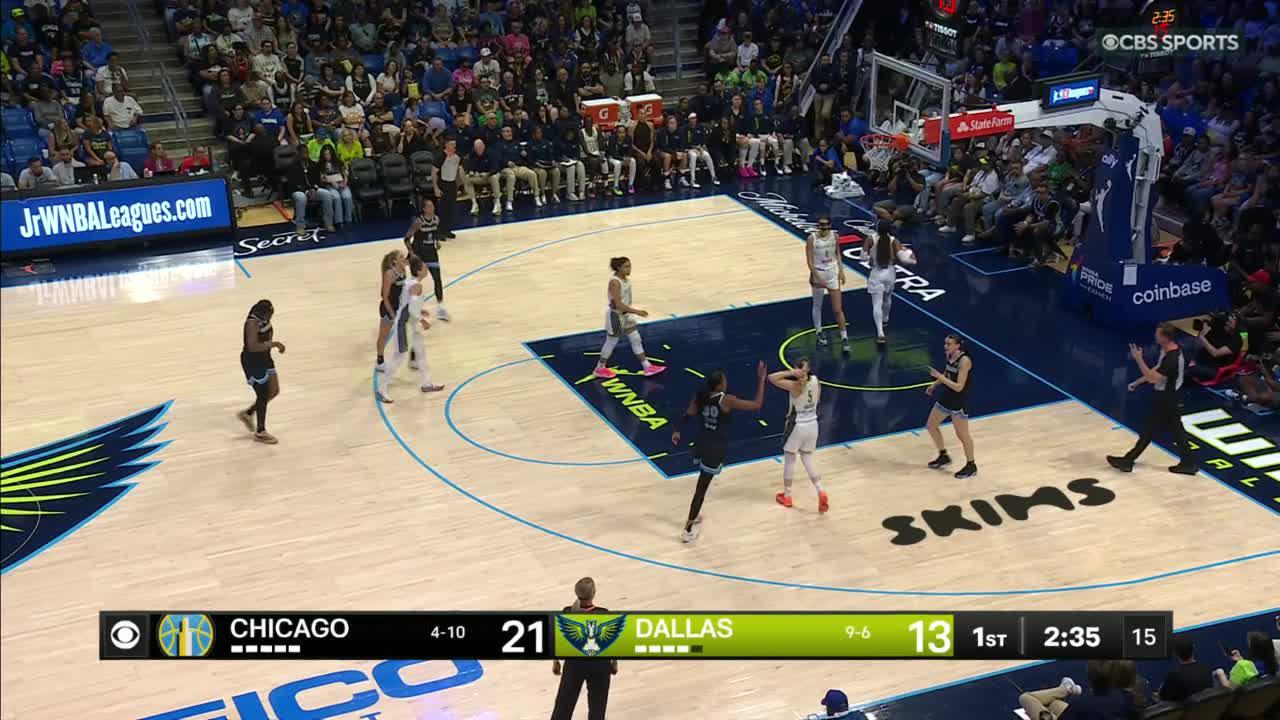 Gabriela Jaquez somehow gets the and-1 to fall