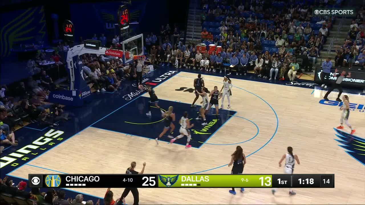 Alanna Smith nails it from behind the arc