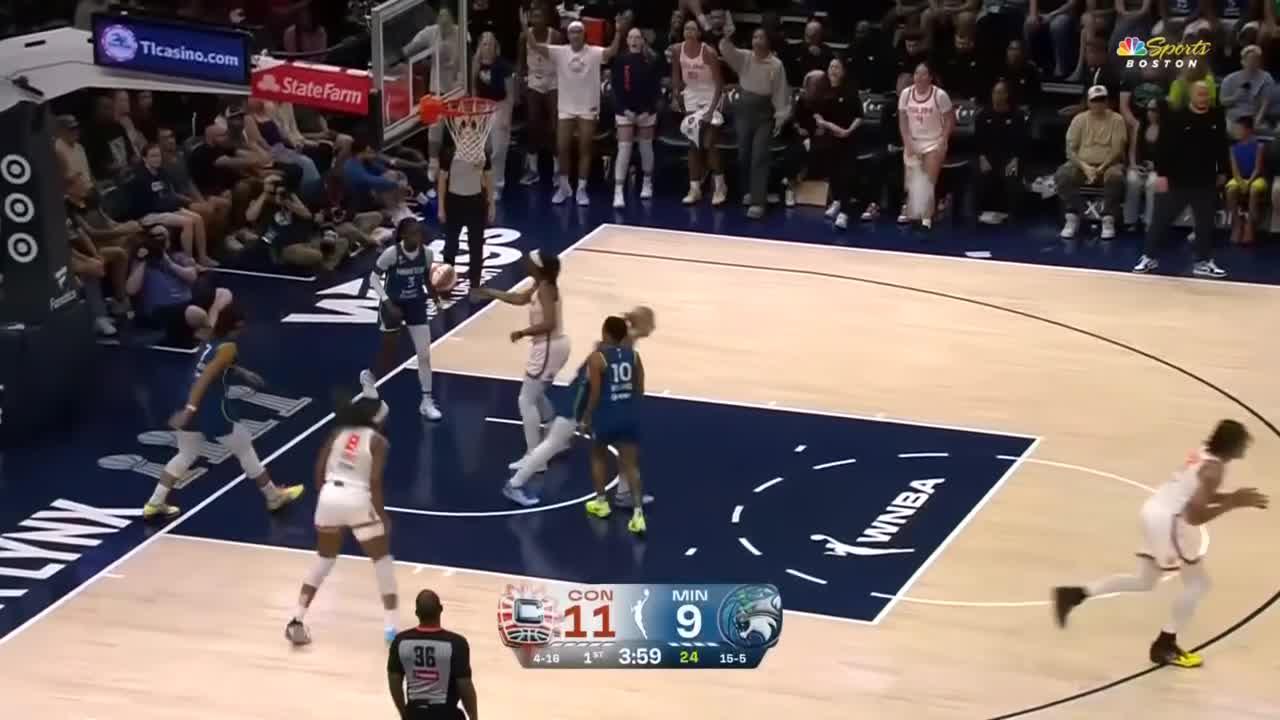 Aaliyah Edwards hits the basket