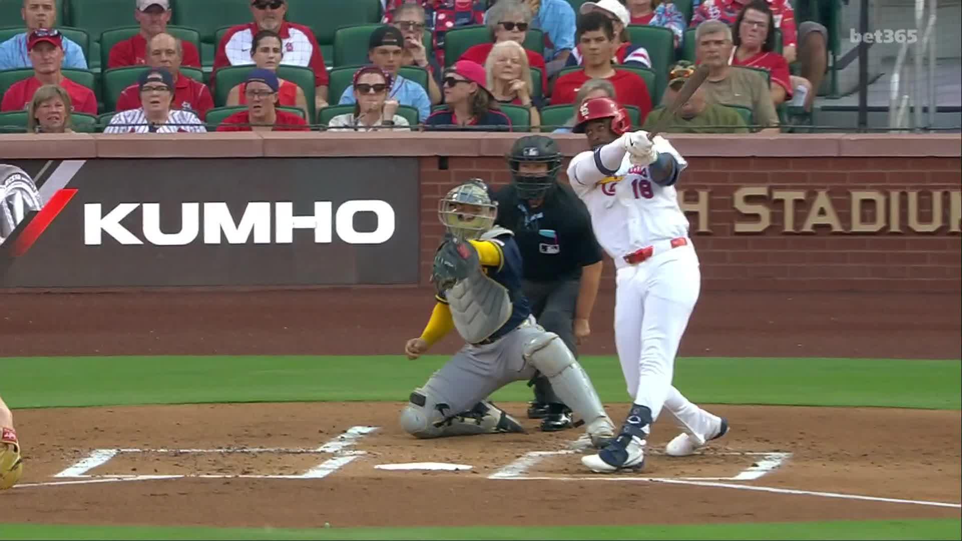 Jordan Walker hits an RBI double