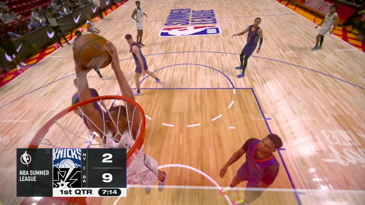 Maliq Brown rocks the rim with slam dunk
