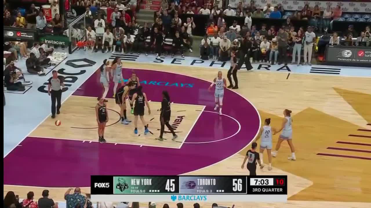 Marina Mabrey gets the basket plus the foul