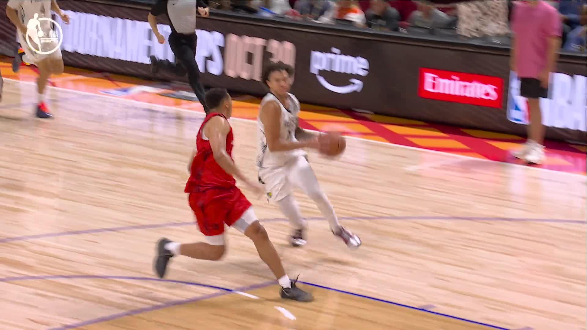 Jaden Bradley gets the steal and drives it in for the bucket