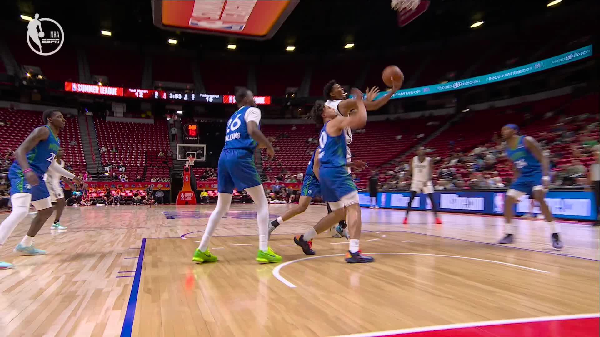 Jaylen Martin somehow gets the and-1 to fall