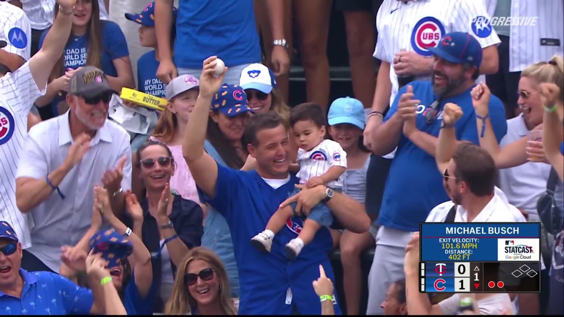 Anthony Rizzo in the stands once again for a home run