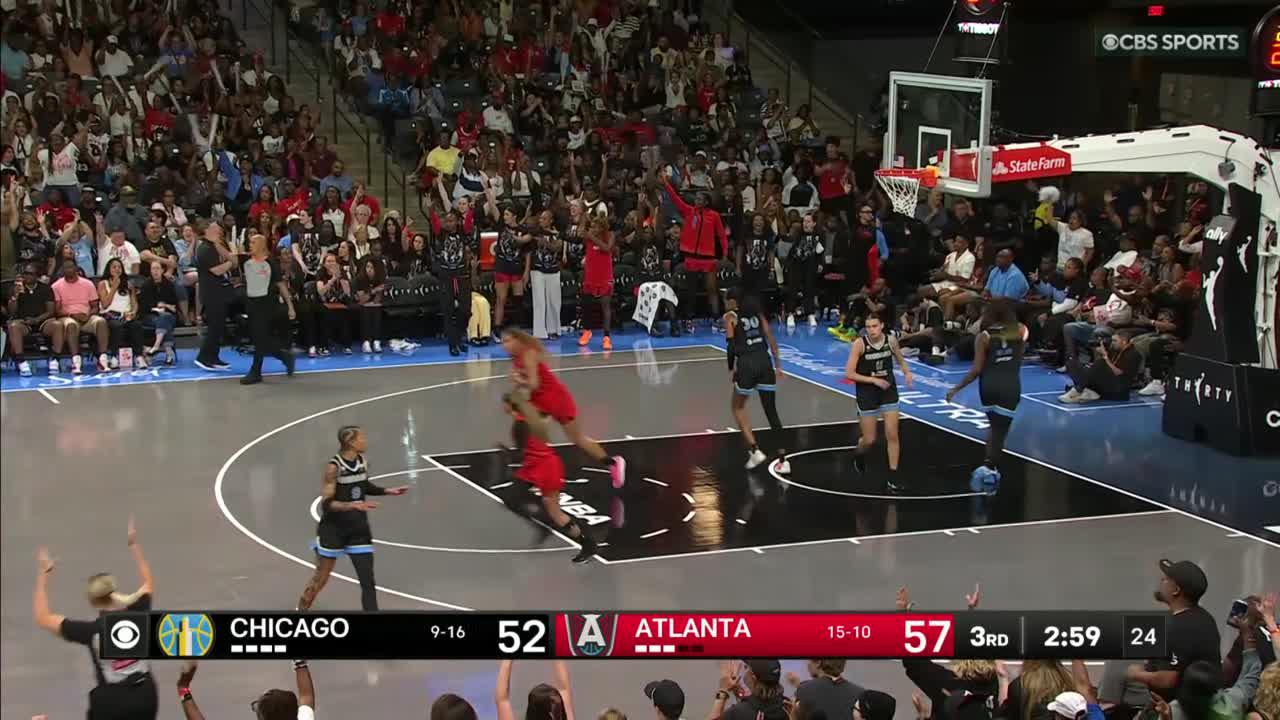 Allisha Gray knocks down the triple
