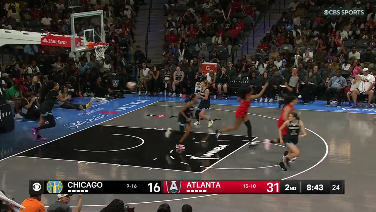 Allisha Gray hits the 3-pointer