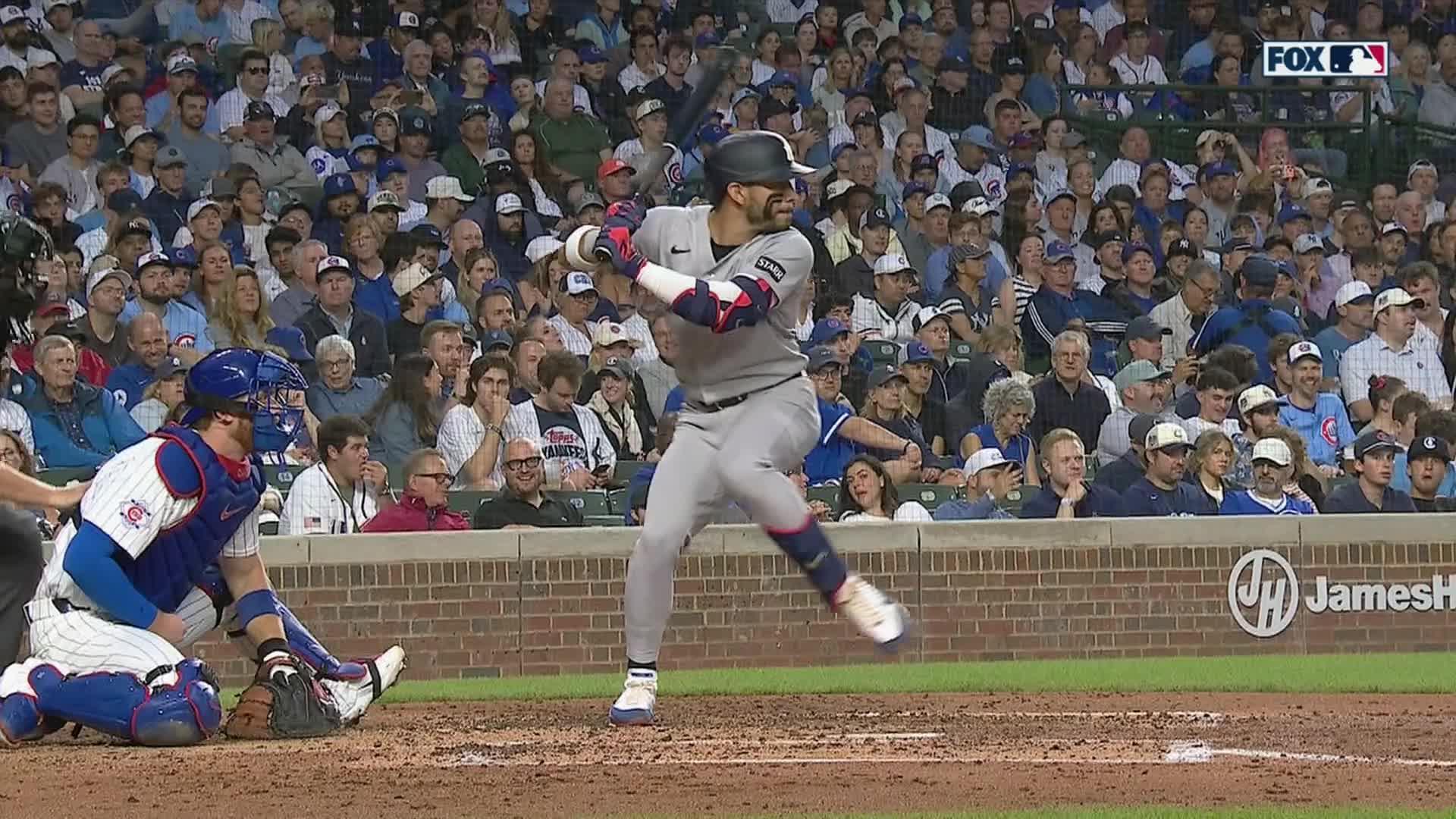 Jose Caballero hits an RBI single — Article image accompanying Yankees play the Cubs with 1-0 series lead on WagerUp Sports News. Jose Caballero hits an RBI single — Article image accompanying Yankees play the Cubs with 1-0 series lead on WagerUp Sports News.