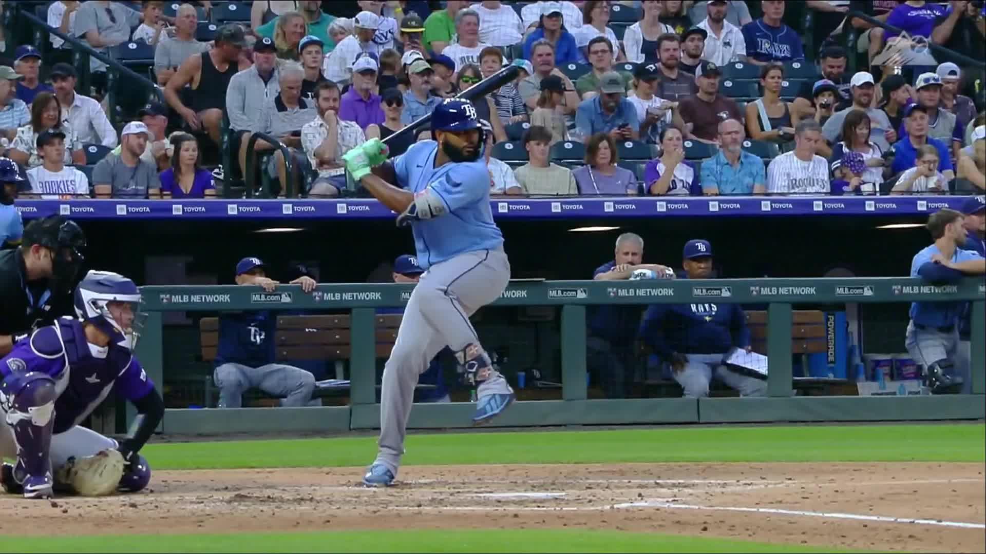 Junior Caminero cranks his second homer of the game — Article image accompanying Junior Caminero hits 2 homers, Jonathan Aranda gets 4 hits and Rays beat Rockies 13-9 on WagerUp Sports News. Junior Caminero cranks his second homer of the game — Article image accompanying Junior Caminero hits 2 homers, Jonathan Aranda gets 4 hits and Rays beat Rockies 13-9 on WagerUp Sports News.