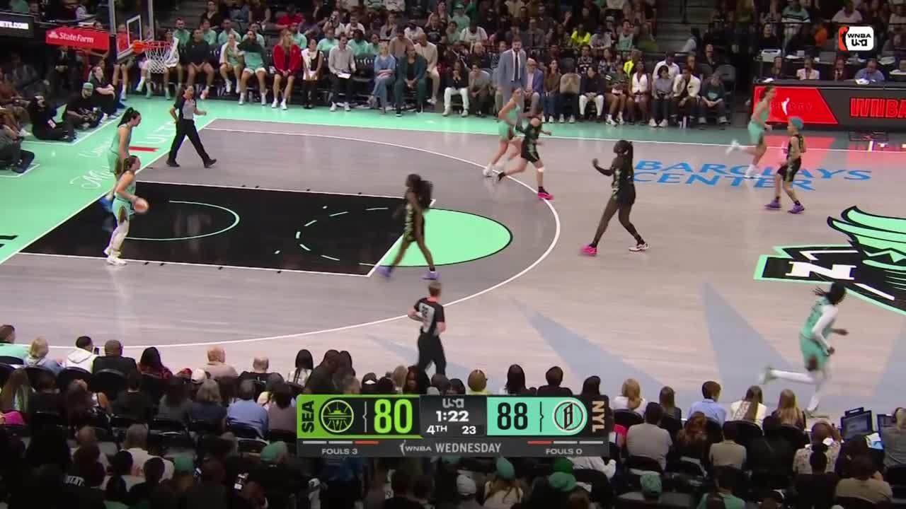 New York Liberty beat the Seattle Storm again, extending Seattle's skid to 10