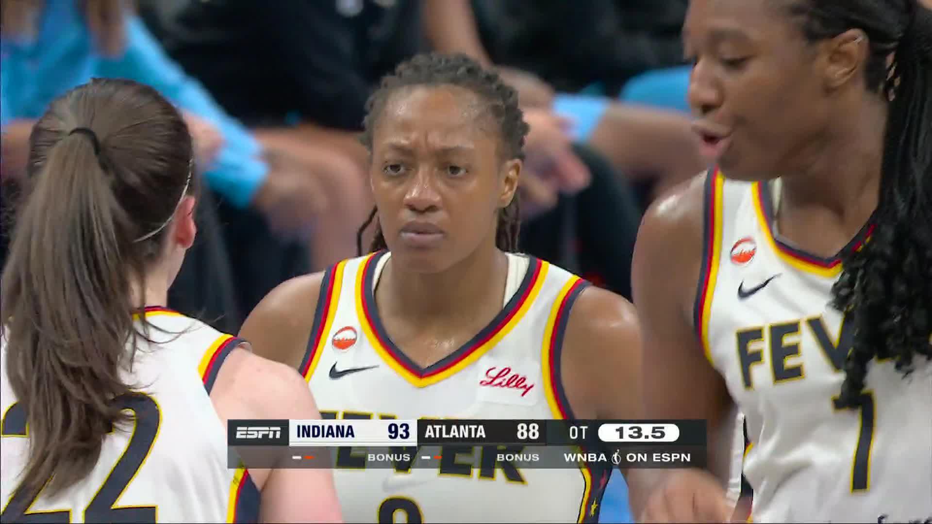 Timpson scores career-high 20 points and shines in OT as Fever edge Dream 95-91